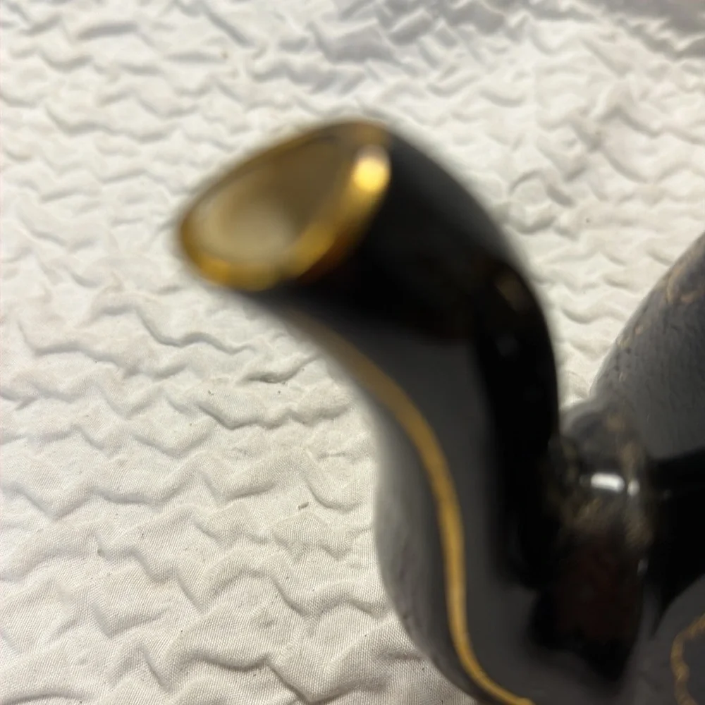 HALL- Black and Gold with 24 KT Gold Plated Trim- TEAPOT!